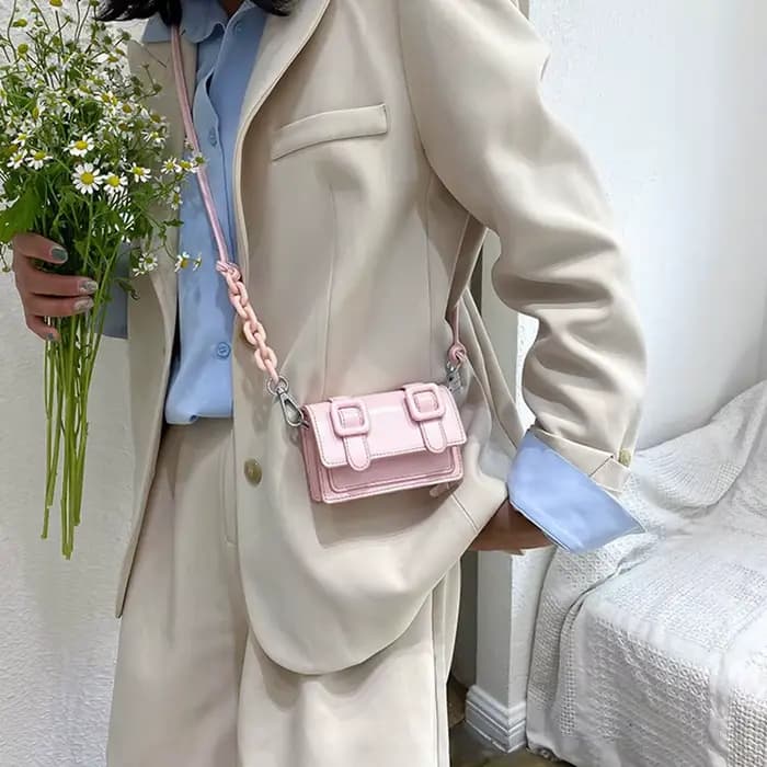 Mini petits sacs messager pour femmes fille chaîne sac à main en cuir PU sac