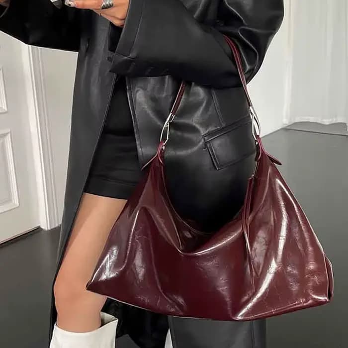 Sac fourre-tout bordeaux pour femmes