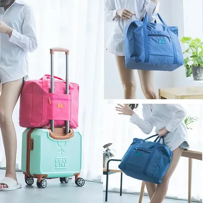 Sac de voyage pliable, sac de voyage léger pour femmes et hommes, sac fourre-tout, sac à bagages à main, sac de voyage pour week-end et voyages d'une nuit