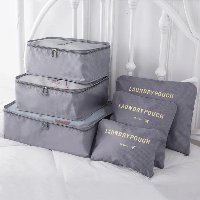 Organisateur de voyage de grande taille en 6 pièces