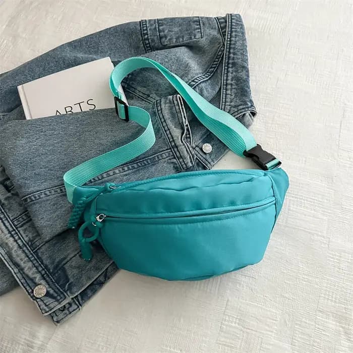 Sac de taille en toile demi-lune pour femme, sacs de poitrine, sac à bandoulière, sacs banane décont