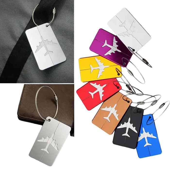 Étiquette de bagage de voyage en aluminium de qualité supérieure