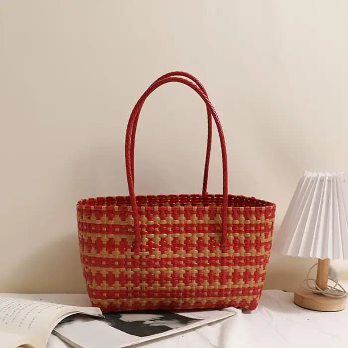 Sac de plage en PVC ajouré style bohème, grande capacité, imperméable, idéal pour les vacances et le