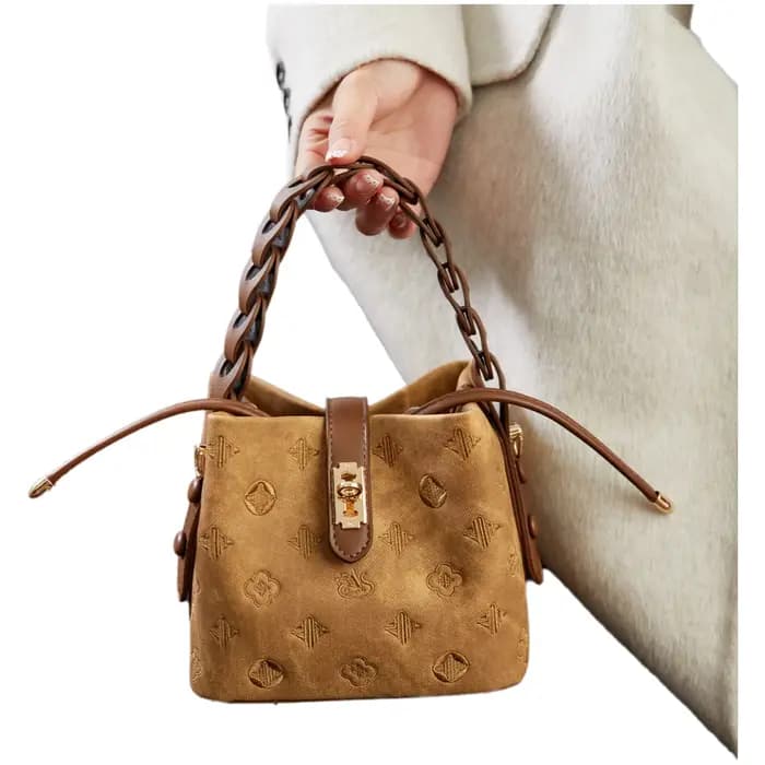 Sac Seau Brodé Élégant 2026 Nouveau Style Rétro en Cuir PU Sac à Bandoulière et Sac Croisé pour Commuter Sac à Main Tendance