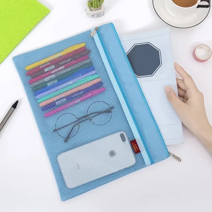 Portefeuille à fermeture éclair pour documents, sac à documents, dossier, stockage de documents, gril Oxford, accessoires d'évaluation universels, A4, 1PC