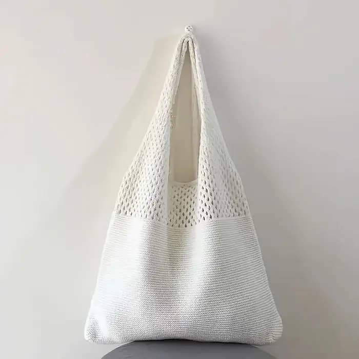 Sac fourre-tout en tricot bohème pour femmes, sac à bandoulière en Nylon au Design ajouré pour les s