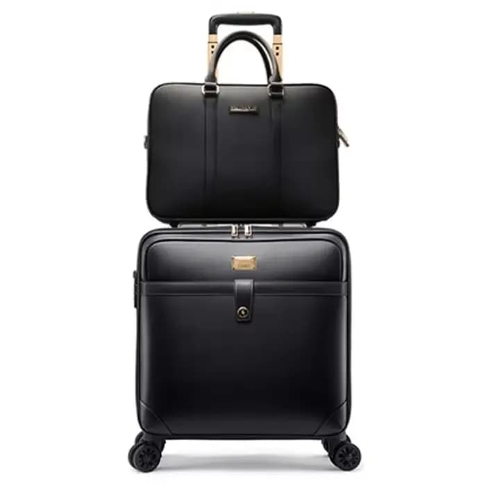 Nouvelle valise à roulettes en cuir de vache véritable de haute qualité pour hommes et femmes, grand