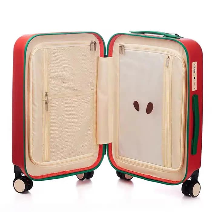 Valise design pomme verte et pomme rouge 20 pouces 24 pouces