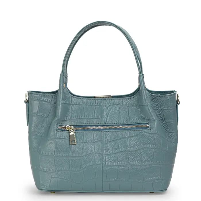 Sac cabas pour femme en cuir véritable motif crocodile