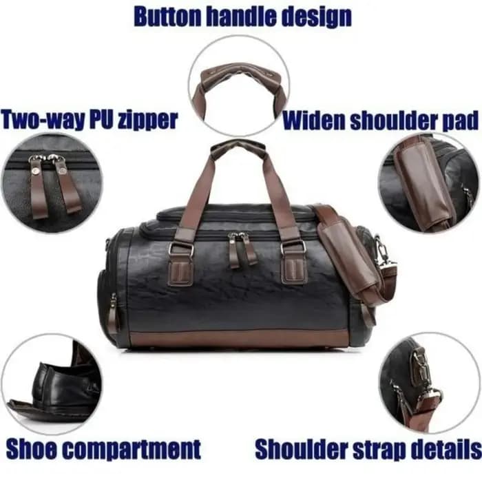 Hommes de haute qualité voyage week-end sacs sac de sport en cuir sac polochon de nuit sport bagages fourre-tout Duffle pour hommes