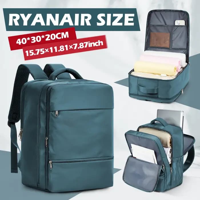 Sac à dos de voyage pour cabine Ryanair 40x30x20, bagage à main pour femme et homme, pour ordinateur portable 14'', sac de voyage imperméable pour le travail et l'école