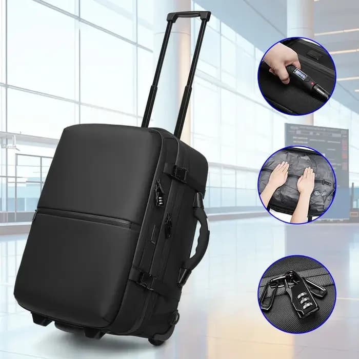 Sacs à dos d'affaires de compression sous vide de chariot de voyage