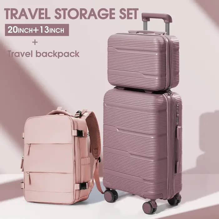 Ensemble de valise de voyage à roulettes pour hommes et femmes
