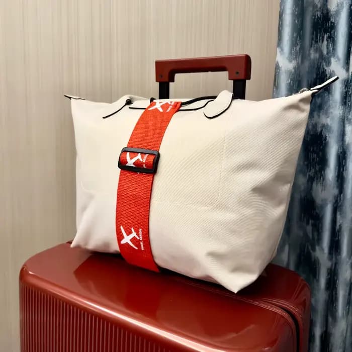 Sangle de bagage fixe en nylon imprimé d'avion avec un paquet