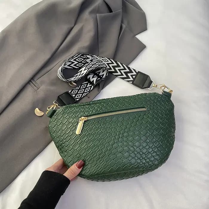 Sac banane à motif tissé pour femme