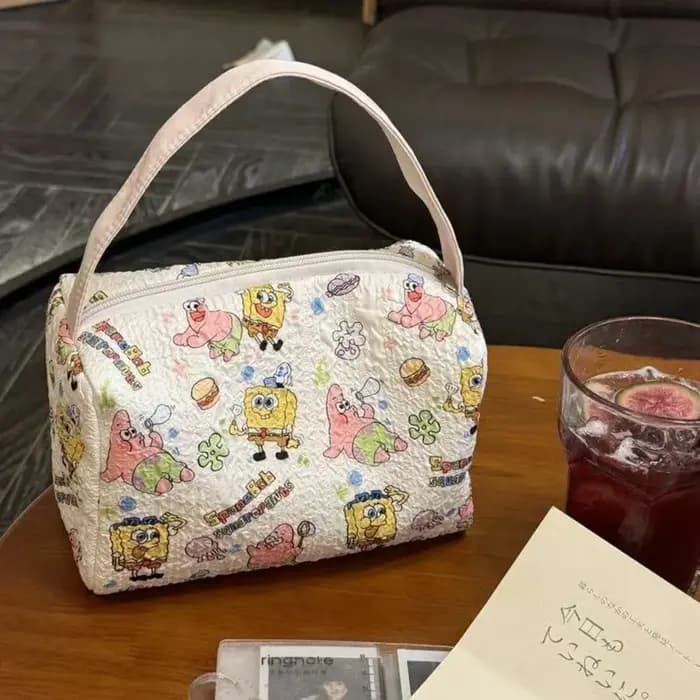 SquarePants Trousse de maquillage de grande capacité