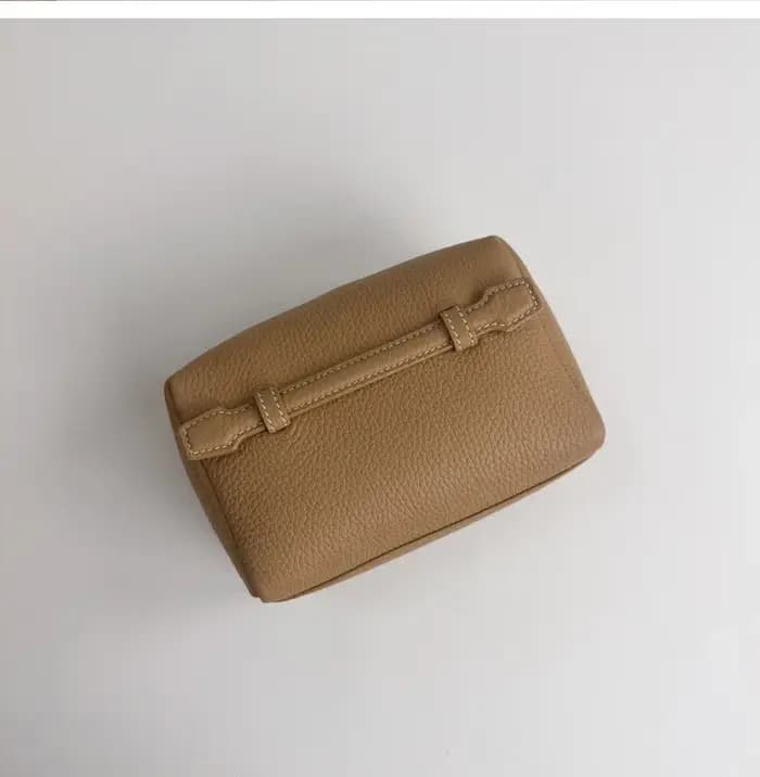 Sac à cosmétiques en cuir véritable pour femmes