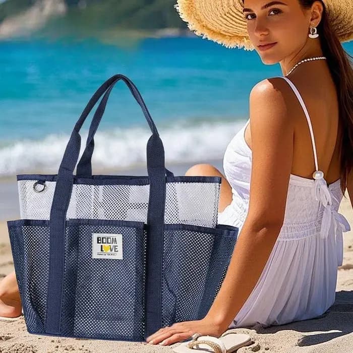 Grand sac de plage en maille