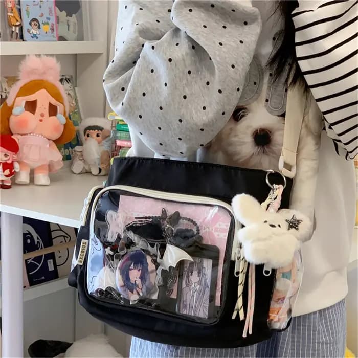 Sac bandoulière transparent tendance pour filles