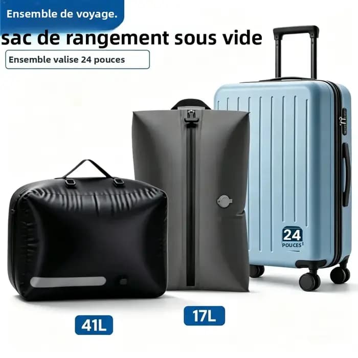 Sac de rangement sous vide pour bagages de voyage, économise 50 % d'espace, léger, réutilisable, sacs de compression pour vêtements d'extérieur, pour valises