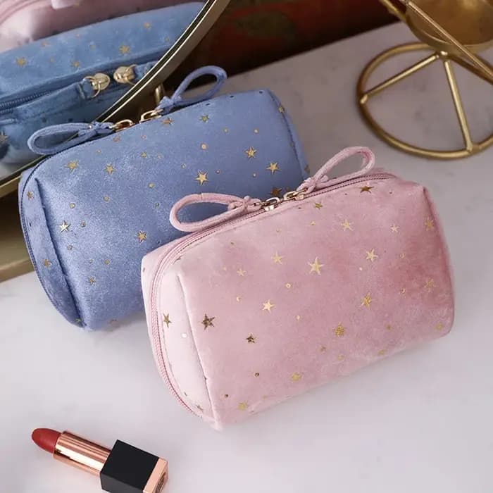 Trousse de maquillage en velours pour fille