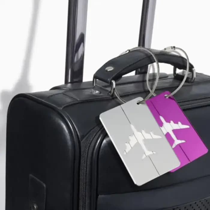 Étiquette de bagage étanche en alliage d'aluminium