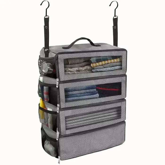 Organisateur de valise, organisateur de bagages de voyage de grande capacité, étagère suspendue, emb