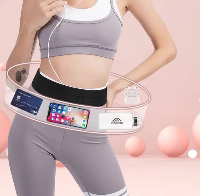 Sac de taille avec ceinture de course avec bouteille d'eau