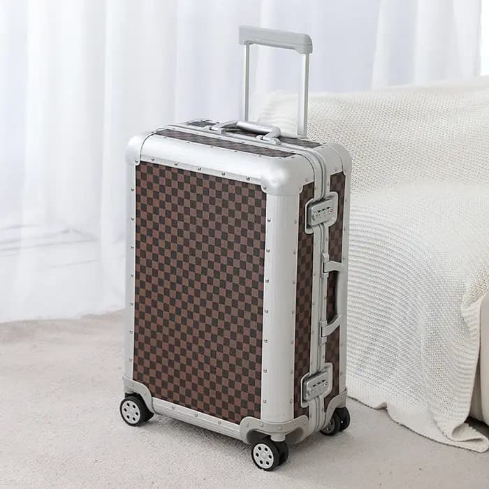 Valise d'affaires tout en alliage d'aluminium et de magnésium, valise de voyage d'embarquement de 20