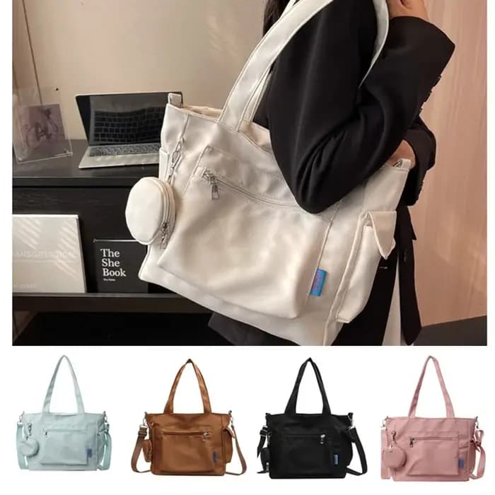 Sac fourre-tout unisexe de grande capacité avec porte-monnaie