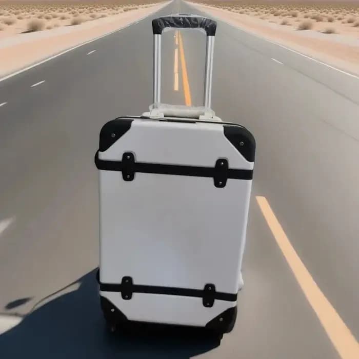 Bagage à main de 20 pouces de style britannique avec 360 ° Roues à roulettes, valise à roulettes p