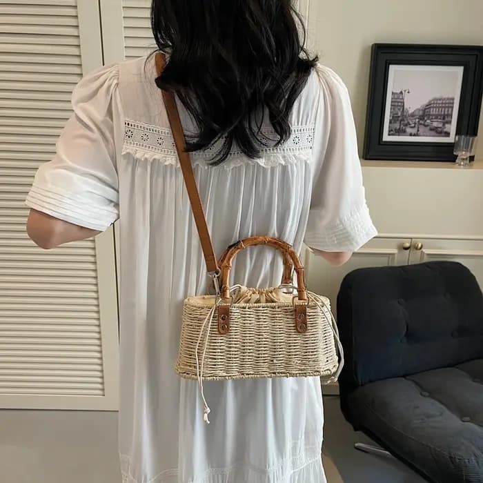 Tissu couleur unie sacs à bandoulière chaîne exquise haute beauté dames