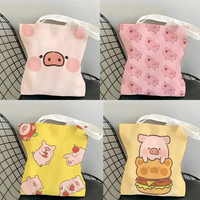 Sacs de rangement en toile à motif de cochon L-LuLu