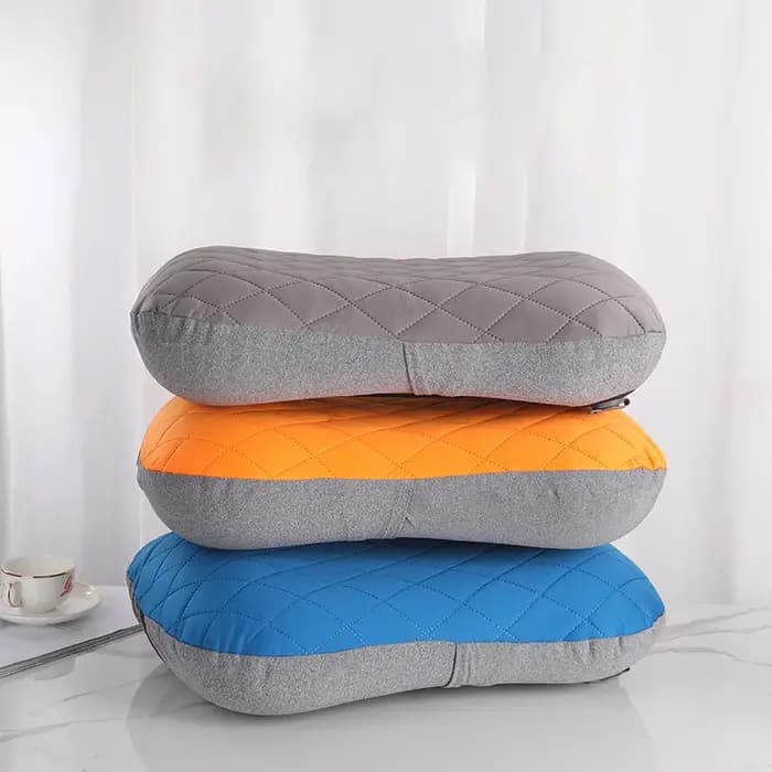 Oreiller gonflable portable pour voyage en extérieur, coussin de camping, plage, voiture, hôtel, appui-tête pliable, accessoires pour tente de couchage