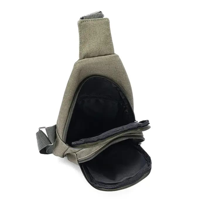 Sac de poitrine en toile pour hommes