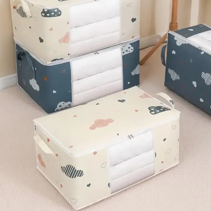 Grand sac de rangement pour vêtements et couettes avec fenêtre transparente