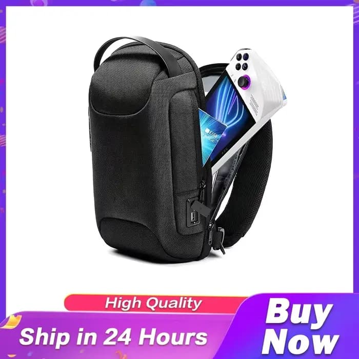 Sac à dos à bandoulière inclinée absorbant les chocs pour ASUS ROG Ally