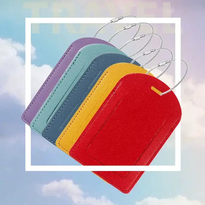 Étiquette de bagage en cuir PU