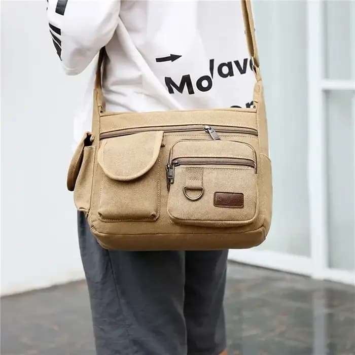 Hommes toile sacs à bandoulière fourre-tout décontracté voyage