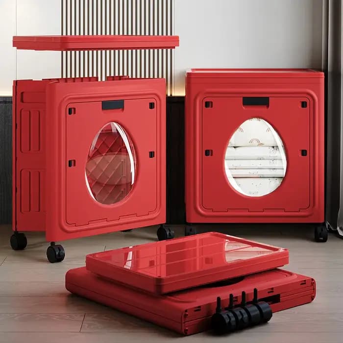 Armoire de rangement pliante pour vêtements, boîte de rangement pour couette de chambre à coucher, porte d'entrée rabattable de grande capacité pour organiser l'armoire de rangement