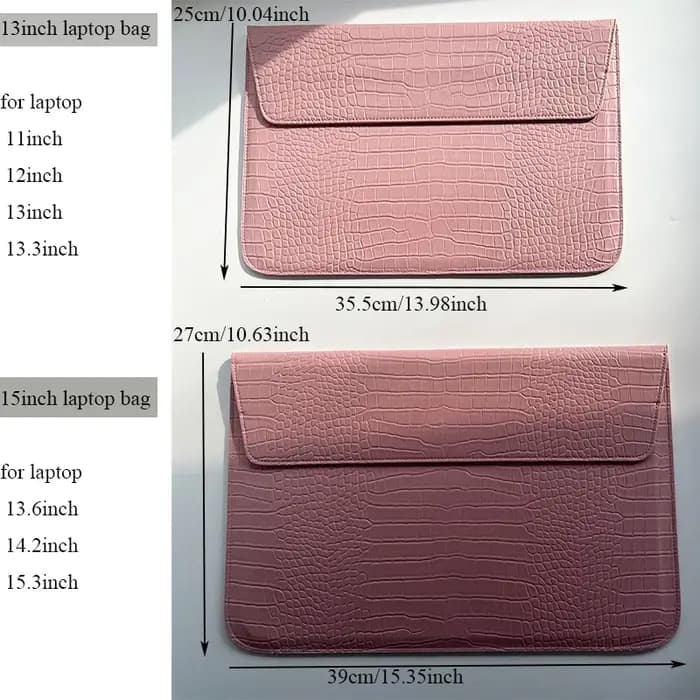 Sacs pour ordinateur portable en cuir de Crocodile PU avec nom personnalisé pour Macbook pro 13