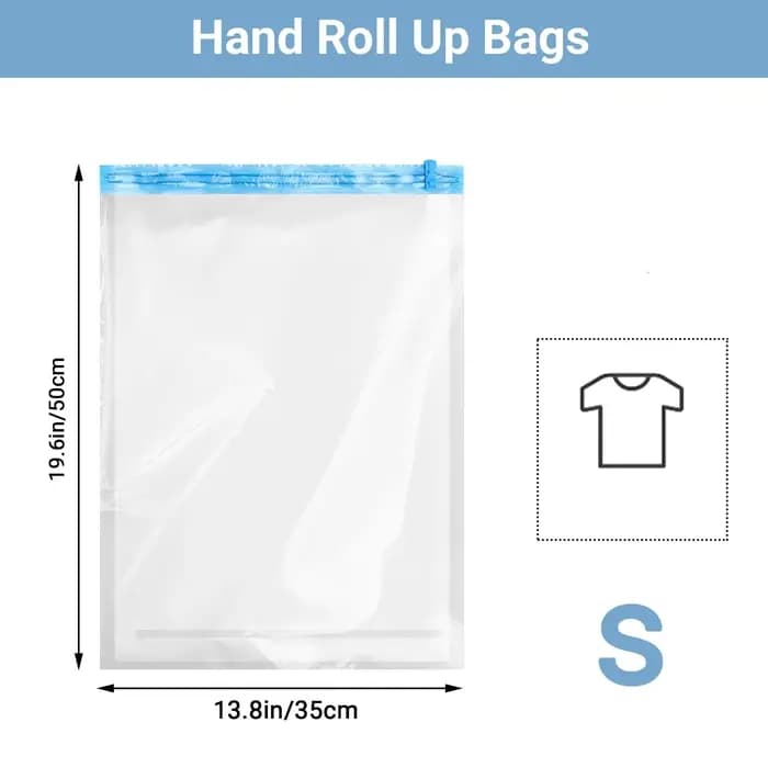 Sacs sous vide réutilisables pour vêtements de voyage, sacs de rangement à Compression enroulable po