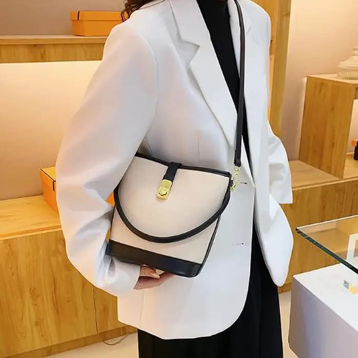 Sac messager en PU, sac bandoulière tendance avec sangle réglable