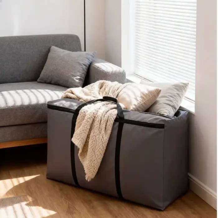 Lot de 2 sacs de déménagement robustes avec poignées et fermetures éclair - Extra grands