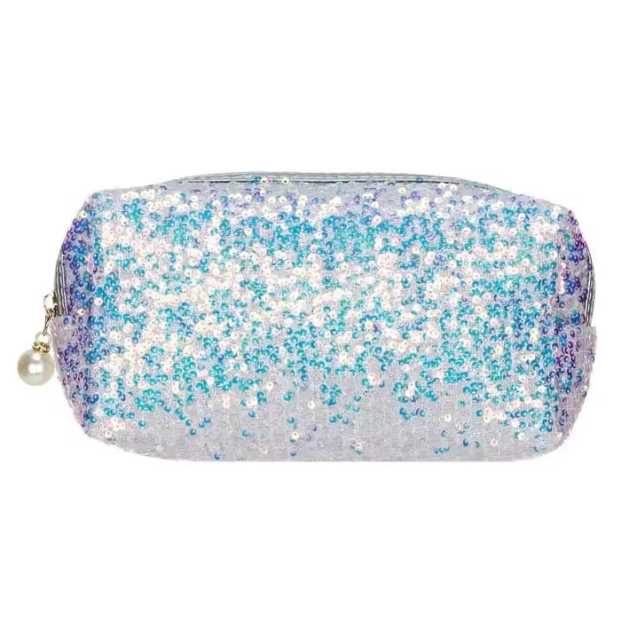 Sacs à main en poudre à fermeture éclair pour maquillage paresseux, sac à paillettes sirène, sac à s