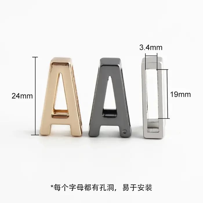 Boucles décoratives avec lettres pour bagages et articles de voyage