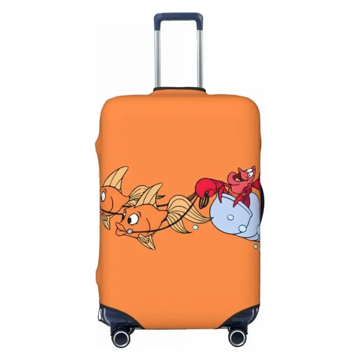 Housse de protection personnalisée pour bagages, motif Little Anime M-Mermaid, drôle, Sebastian, con