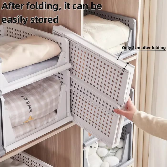 Boîte de rangement à tiroirs pliable, boîte de rangement empilable pour vêtements et sous-vêtements, applicable à une armoire, une cuisine, une salle de bain et un bureau