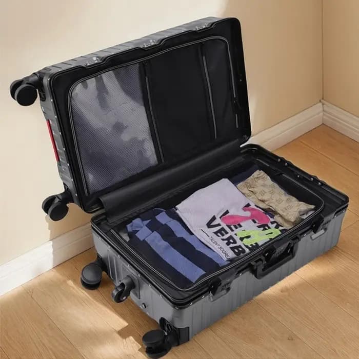 Valise à cadre en aluminium à cinq roues