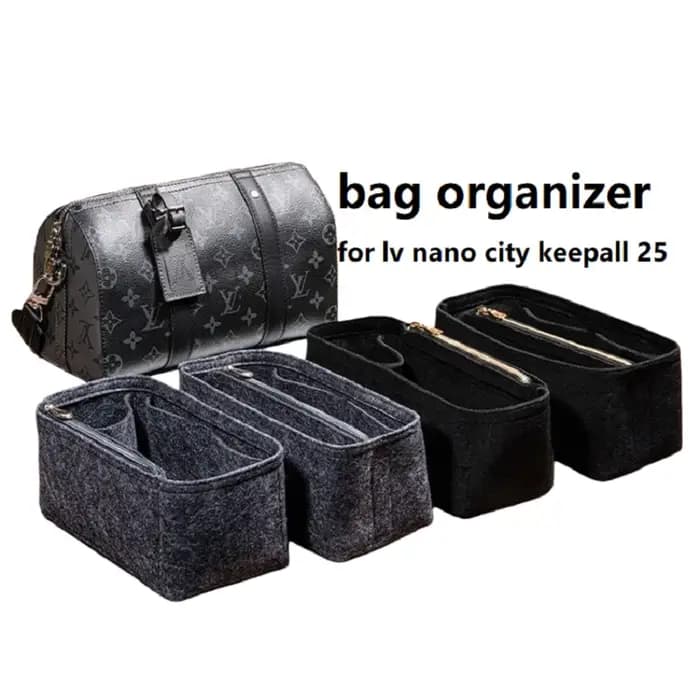 Organisateur de sac en feutre couleur personnalisée pour sac de voyage LV City Keepall 25 Nano Xs - Accessoire pour bagages et sacs